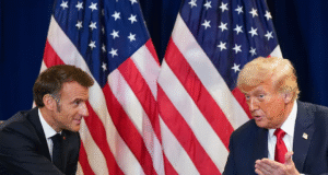 Macron obligado a caminar en Nueva York por caravana de Trump Macron obligado a caminar en Nueva York por caravana de Trump