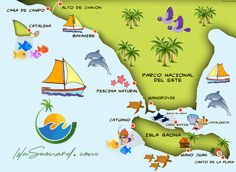 Saona Island Map